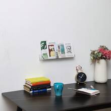 2/4/8 Stück Acryl Schwebende Bücherregale, hängende wandmontierte Ausstellungsregale, unsichtbare Wandbücherregale für Bücher, Bilder, Spielsachen, Vinylplatten Wandausstellungsregal