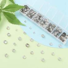 Approximately 750pcs Mixed Style Iron Flower Bead Caps For Diy Bracelet/necklace Making