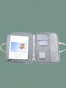 笔记本电脑包，线缆整理器，便携式笔记本电脑包，适合女生，内置保护套，兼容13-13.6英寸、14-15英寸、15.6-16英寸笔记本电脑，可用作教室笔记本电脑包、教室包、教师收纳包、教室整理包，可赠送给家人、朋友、同学、同事、亲戚、老师，也可作为节日礼物。 - 白色 - 查看 2