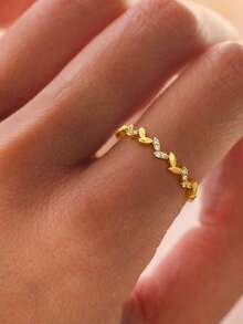 1pc Elegant Leaf Zirconia Ring 925 Sterling Silver Women's Jewelry, Delicate&Stylish, Suitable For Dating And Daily Wear, Best Gift For Women - Leaf  Ring - View 2