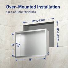 Over-The-Toilet Storage - 18 英寸X12 英寸 - 查看 3