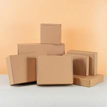 10 个白色纸盒，多种尺寸可选，3 层瓦楞纸运输箱，用于产品包装和邮寄，适合小型企业和个人使用 - 白色 - 查看 1