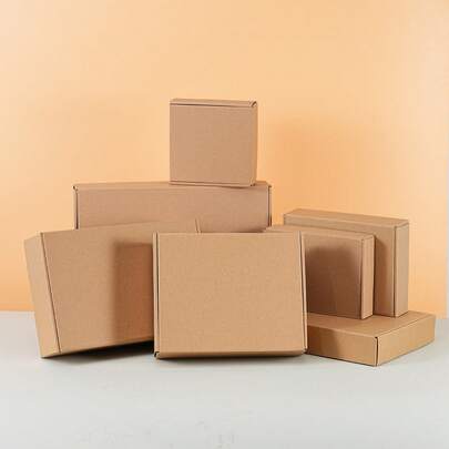10 个白色纸盒，多种尺寸可选，3 层瓦楞纸运输箱，用于产品包装和邮寄，适合小型企业和个人使用