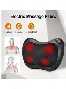 LIPETY Rückenmassagegerät, Nackenmassagegerät mit Wärme, Massagekissen, Ganzkörperentspannung, Perfekt für Männer & Frauen, Elektrisches Shiatsu-Rückenmassagegerät, Knet-Schultermassagegerät für den ganzen Körper, Massage zu Hause/im Büro