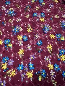 Blusa floreada eyelet - Vino - Ver 2