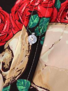 Camisa de manga corta estampada para hombres, camisa casual de ocio de verano