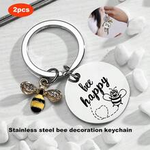1/2 buah Gantungan Kunci Stainless Steel untuk Kunci Rumah, Mobil, Ransel, Dompet, Tas, Aksesoris, Liontin Lebah, Gantungan Kunci, Hadiah, Dekorasi Pesta, Pemegang Gantungan Kunci Logam, Klip Pengatur, Solusi Penyimpanan Penting untuk Penggunaan Sehari-hari, Koleksi Portabel - MultiWarna - View 7