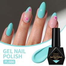 FOUR LILY 10ml Blue Gel Nail Polish, French Nail Gel Polish, Soak Off UV Light Cure Gel Polish, Art Design Manicure Salon DIY Salon Gel - Multicolor - View 2