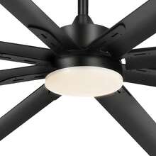 96 Inch Ceiling Fans With LED Light And Remote, Large Fan Light With 6 Speed And Reversible Quiet Motor For Home Livingroom Decor - Black - View 8