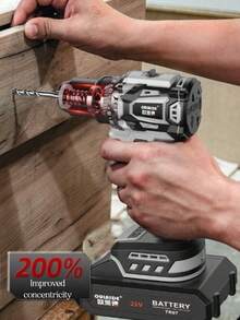 21V 无绳电钻套装，配备 2.0Ah 电池，21+1 档扭矩设置，高/低速，适用于拧螺丝和钻孔