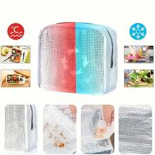 1 件成人可重复使用保温午餐袋，小尺寸防漏便携式午餐手提袋，适合工作和野餐，返回学校用品袋，用于学校配件学校用品