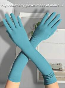 Gants longs pour femmes pour soirée, gants d'opéra en satin noir, gants haute élasticité qui ne se déforment pas et remontent jusqu'aux coudes