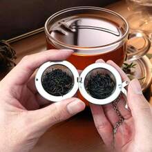 1 pieza Infusor de té de acero inoxidable con colgante de piedra de ágata natural con diseño del árbol de la vida de 7 colores, filtro de hojas de té de material 304 para olla de sopa, colador de té hecho a mano