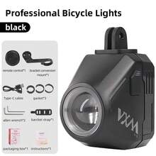VXM Bike Front Light Wireless Remote Control, 1600 Lumens Remote USB Rechargeable, High/Low Beam Adjustable, Hanging Rear Safety Warning Light Bicycle Accessories - Multicolor - View 9