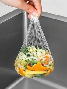 30/100 个水槽垃圾过滤袋，可重复使用的编织布网状水槽过滤袋，用于厨房水槽的一次性细网排水过滤袋，食物垃圾，剩余碎片收集器，耐用的水槽网状过滤袋，非常适合家庭厨师和洗碗机，保持水槽干净整洁，防止堵塞