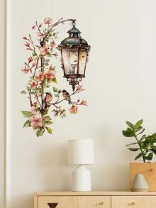 1 件/3 件/5 件可移除花卉吊坠墙贴 - 自粘 PVC 贴花，适用于卧室、客厅和入口装饰，适合万圣节、圣诞节、独立日和其他节日装饰