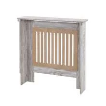 Radiator Cover Heater Cover Cabinet Radiator Shelf MDF Wood Vertical Slat White Grey Radiator Covers Living Room Furniture - Grey - View 10