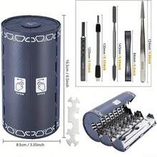 128 In 1 Magnetic Precision Screwdriver Set Computer PC Phone Repair Tool Kit UK - Grey - View 2