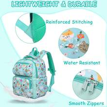 VASCHY Toddler Backpack For Boys, Kids Cute Kindergarten Daycare Children's Rucksack 7L Small School Bag For Travel Vehicles - Army Green - View 3