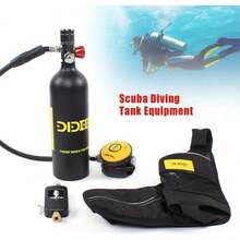 HOHOBLA 1L Dideep Diving Tank Equipment Mini Scuba Cylinder Refill,Comes With Backpack Straps,Water Lung Conversion Head,By High Pressure Air Pump Refill Adapter For Underwater Diving Breathe Training - Black - View 4