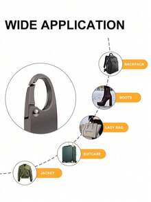 1/2/4Pcs Double Small Carabiner Clips Keychain Small Alloy Snap Hook Zipper Clip For Fishing/Camping/Outdoor Zipper Lock Zipper Pull Replacement Connectors Zipper Clips Theft Deterrent Beach Accessories Daisy - Multicolor - View 7