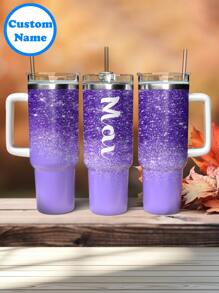 Customize This 40oz Stainless Steel Tumbler Sports Water Bottle With Any Custom Text, Name/Initials To Make A Perfect Gift! Perfect For A Bachelorette Party, Birthday Party, Or Any Event.