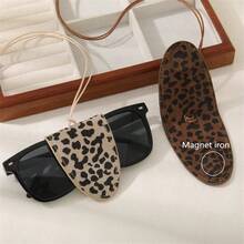Leopard Print Men's And Women's Glasses Bag Portable Sunglasses Bag Lingge Protective Case Short Sight Glasses Fashion Glasses Bag Storage Bag Holiday Essentials Holiday Travel Travel Essentials Travel Bag Travel Accessories Graduation - Black and White - View 11