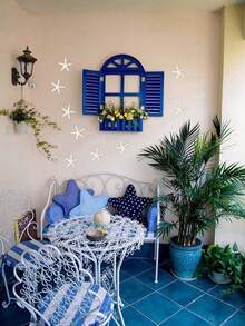 5 piezas Decoraciones de resina con forma de estrella de mar, decoración con estrella de mar de océano, obra de arte de estatua de resina, 5,8 cm - Perfecto para bodas, fiestas, manualidades para el hogar, adecuado para estanterías, sala de estar, oficina, cafetería, decoración, adornos y accesorios para el hogar, mejores regalos para cumpleaños, graduación, exhibición en el escritorio, decoración de entrada - Blanco - Ver 4
