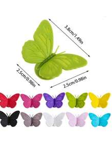 3D Magnetic Reusable Drink Markers, Silicone Butterfly Wine Glass Charms, Large Butterfly Identifiers, Ring Butterfly Markers, Reusable Cocktail Party Beverage Identifiers, Suitable For Wedding, Birthday Party, Bar Gathering, Drink Accessories, Fun Party Decor, Wedding Supplies, Entertaining Tabletop Decoration, Durable Party Favors