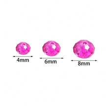 1 Pack Random Light To Dark Purple Glass Crystal Flat Beads - Pink Purple - View 6