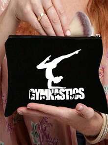 Colorful Gymnastics Theme Printed Cosmetic Bag, -Dancer Make Up Bag, Travel Toiletry Bag, Portable Makeup And Stationery Storage Bag, Multi-Purpose Zipper Bag For Home And Gym, Gift For Gymnastics Lovers, Ultimate Gymnastics Storage Bag, Perfect For Dance, Sports And Fitness Lovers Makeup Bag Makeup Bags Makeup Organizer Make Up Organizer Makeup Storage Makeup Pouch Make Up Pouch