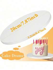 1/2/3/4pcs White/Gold 8/10/12 Inch Round Cake Boards, Thick Cardboard, Sturdy Cake Bases, Cake Platforms, Ideal For Baking DIY Cakes And Pastries, Home Kitchen Baking Supplies, Suitable For Holidays, Parties, Birthdays, Weddings, Valentine's Day, Easter, Back To School, Mother's Day, Summer, Halloween, Christmas - Multicolor - View 8