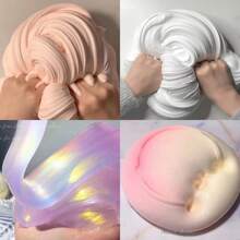 Slime cristallino soffice, super morbido e liscio, impasto da gioco colorato a schiuma