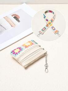 Small Coin Purse Leather Wallet For Woman Zipper Coin Pocket Small Ladies Purse With 3 Compartments & Keychain And RFID Blocking Protection Small & Lightweight Easy To Carry For Women Wallet Mini Wallet Purse Wallet Coin Wallet - Multicolor - View 8