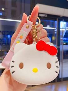 Sanrio 1/2 pezzi Accessori per borsa da viaggio a forma di personaggio Ciao Kitty Kawaii in silicone, per Kuromi My Melody Cinnamoroll Pompom Purin e Pochacco - Design durevole, resistente all'acqua e facile da pulire