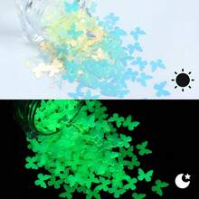 1/6Pcs Glow In The Dark Heart Star Moon Nail Glitter Sequins Decorations Luminous Butterfly Flakes For Holiday Party Nail Salon Nail Supplies Accessories Nails Nail Charms Nail Gems - Multicolor - View 12