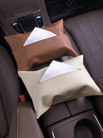 תיק טישו לאחסון רכב מעור PU