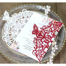 10 tấm thiệp mời hình bướm cổ điển, thiệp mời đám cưới, thiệp chúc mừng lễ hội, thiệp giấy kim tuyến vàng, dùng trang trí tiệc cưới, sinh nhật lần thứ 15, lễ rửa tội, tiệc cô dâu. - 10 cái - Xem 11