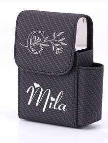 1 pezzo Scatola portasigarette in pelle, scatola portasigarette creativa e alla moda, accessori per sigarette personalizzati, personalizzazione di testo e foto, design romantico e chic