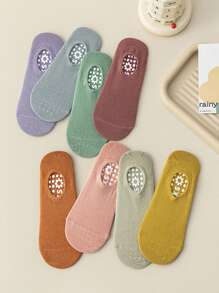 3/5/8 أزواج جوارب اليوغا للنساء، مانعة للانزلاق بسيليكون، قصيرة، أحادية اللون، مناسبة للياقة البدنية الداخلية، الرقص، اليوغا، صالة الألعاب الرياضية، أعمال الأرضية، الرياضات الداخلية، البيلاتس، الترامبولين، أحذية البالية، الخريف