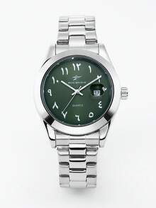 RICECGO 1pc Men's Business Quartz Watch, Fashion Luxury Stainless Steel Watch, Arabic Numeral Dial, Suitable For Daily Wear, Holiday Gift, Family Gatherings And Business Meetings Ideal Choice - Silver - View 15