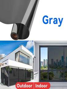 1 rouleau de film de fenêtre opacifiant à sens unique, autocollant de verre isolant thermique, anti-UV, protection de la vie privée pour le patio, autocollants de décoration intérieure