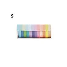 Ensemble de 12 pièces de ruban adhésif washi pour journal, ruban adhésif unicolore arc-en-ciel pour DIY