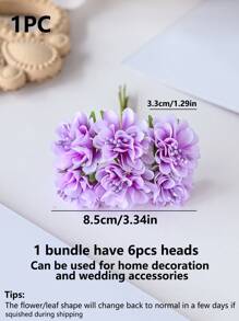 1PC/5PCS Artificial Flowers Mini Artificial Carnation ROSES Fake Plants For Spring Autumn Decorations Valentine's Day Bride Bouquet Wedding Vase For Home Dining Room Bedroom Decorations, Mother's Day, Father's Day,Festival Birthday Party Accessories, Outdoor Garden Decorations