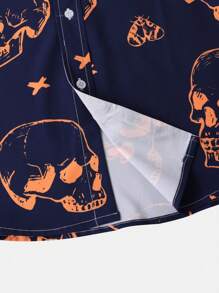 Camisa de manga corta estampada para hombre, camisa de manga corta casual de vacaciones para hombres