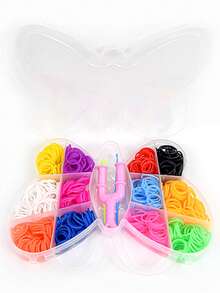 DIY Bracelet Weaving Loom Kit, Multi-Color Rubber Band Weaving For Handmade Bracelets, Sun Flower, Butterfly, Apple, Bear, Panda, Rabbit Shaped, Boxed Gift Set For Family, Friends, Teachers