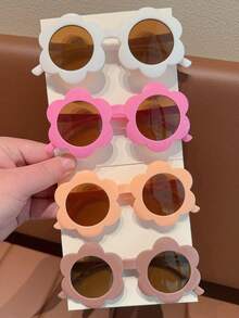 1/2/3/4/6副可爱向日葵时尚儿童太阳镜，仅含展示卡，不含运费 - 彩色 - 查看 17