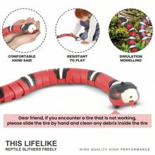 Smart Sensing Cat Toys Interactive Automatic Eletronic Snake Cat Teaser Indoor Play Kitten Toy USB Rechargeable For Cats Kitten