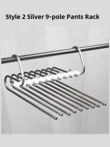 1pc 5/9 Pole Folding Pants Hangers With Multi-Layer,Suitable For Summer Shorts; Not Suitable For Autumn And Winter Clothes,(The Product Needs Simple Assembly, The Video Is An Assembly Tutorial
