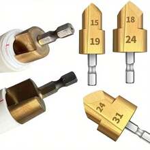 3pcs Set Pipe Repair Drill Bits, 20/25/32mm Hexagonal Cylinder Spade Drill Bits For PPR Pipe Expansion And Hole Opening - Gold - View 6